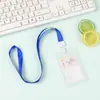 Em Estoque Porta-Crachá Transparente para Identificação de Estudante com Cordão, Crachá de Plástico, Estilo Fofo Ins, Anti-Perda, Recomendado por Professores para Uso no Campus