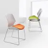 Mesa de Entrenamiento Plegable de Gama Alta, Mesa Larga, Mesa de Reunión de Personal Combinación Acero-Madera, Escritorio de Entrenamiento, Mesa Larga, Mesa abatible y Sillas