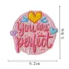 Novos Adesivos de Tecido Bordados com Citações Inspiradoras de Celebridades para Decoração de Roupas Adesivos de Patches de Letras Energia Positiva Patches Bordados Passar a Ferro