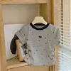 Camiseta de Manga Corta con Lazo Estilo Nuevo 2026 para Niñas, Ropa de Verano para Niños, Dulce Top de Cuello Redondo para Niñas Pequeñas