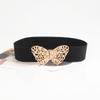 Cinturón con hebilla de mariposa para mujer, decorativo, elástico, combina con todo, de alta gama.