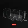 Amazon transfronteiriço popular porta-canetas transparente de acrílico material de escritório caixa de armazenamento para organização de mesa armazenamento de pincéis de maquiagem