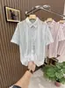Camisa Original del Fabricante Estilo Hong Kong High Street Calada de Manga Corta para Hombres y Mujeres, Camisa Casual de Nicho Retro de Verano, Tendencia de Moda Japonesa