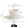 Conjunto de xícara e pires de café branco puro, caneca criativa, xícara de café com guirlanda, xícara de cerâmica, copo de água doméstico com bom acabamento