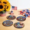 Día de la Independencia 250 Aniversario de los Estados Unidos Posavasos de Acrílico para Taza de Café Aislamiento Térmico Posavasos para Taza de Té Juego de Posavasos Antideslizante