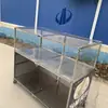Prateleiras Dobráveis para Frutas Cristalizadas e Pratos Assados, Rack de Exposição de Pratos Frios Desmontável, Carrinho Multifuncional para Lanches, Carrinho de Comida Móvel, Barraca de Mercado Noturno