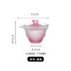 Juego de Té de Vidrio Esmerilado Rosa Japonés para Mujer Taza de Equidad Tapa Tazón Taza de Vidrio Resistente al Calor Taza Maestra Taza de Té Taza de Té