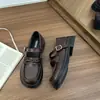 Sapatos femininos de couro estilo academia com sola grossa japonesa, novidade primavera-verão 2026, Mary Jane versátil, sapatos rasos slip-on para estudante