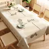Mantel estilo crema, impermeable, a prueba de aceite, lavable, resistente al calor, nuevo modelo 2025, lujo ligero, tacto de alta gama, mantel rectangular