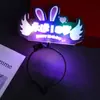 Barra Luminosa de Mano Accesorios de Ambiente Feliz Cumpleaños Arreglo de Ambiente Luminoso Aro para el Pelo con Purpurina para Niños y Niñas