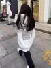 Sudadera con capucha de letras bordadas retro americana 2024 Otoño talla grande Nueva Holgada Chaqueta para pareja ins Moda de mujer