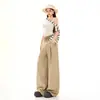 Calça Plissada Ampla de Perna Larga, Nova Coleção Primavera/Verão 2026, Estilo Casual Americano, Versátil, Emagrecimento, Caimento Fluido e Estilo Relaxado.