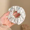 Pañuelo Cuadrado de Tela Estilo Coreano, Lazo para el Cabello de Encaje Hueco Estilo Mori Dulce, Accesorio para el Cabello de Alta Gama, Cola de Caballo Estilo Francés