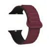 Adequado para Apple Watch Ultra9876543210 Geração Se Pulseira de Relógio Magnética de Silicone com Argola de Três Contas para Workwear