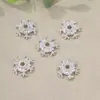 Oro de 18K incrustado con circonita copo de nieve toroide DIY pulsera collar colgante accesorios materiales hechos a mano en stock al por mayor