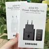 Adecuado para Cargador de Carga Rápida Samsung 65W Usb+2Type-C Tres Puertos Estándar Us/Eu Cargador de Teléfono Móvil Venta al por Mayor