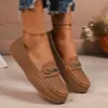 Nuevos Zapatos de Mamá de Estilo Transfronterizo para Primavera y Otoño, Mocasines Planos, Slip-On, Versátiles, Suela Blanda, Cómodos, Zapatos de Una Sola Pieza de Boca Baja