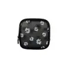Nova Bolsa Cosmética Transparente de Margaridas Bolsa de Armazenamento Portátil à Prova d'Água Necessaire Pequena de Armazenamento Menstrual para Estudantes