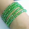 Pulsera de cristal con forma de diamante cortado verde de 6 mm, moda de verano, versátil, imitación de cristal artificial austriaco, puesto