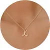Nueva colección de otoño 2026 para comercio internacional: Collar inicial de 26 letras, joyería para mujer, estilo europeo y americano, cadena de clavícula de moda