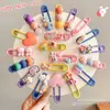 Presilhas de Cabelo Coloridas Dopamine para Meninas, Grampos Laterais, Presilhas Bico de Pato para Testa de Meninas, Acessórios de Cabelo