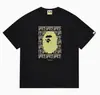 Hit da Internet de Verão 24: Camiseta bAPe Cabeça de Macaco Macaquinho, Camuflagem, Camiseta Unisex Manga Curta Gola Redonda