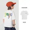 Camiseta de Algodón Duoduo con Tacto Fresco, Estilo Moderno, Manga Corta, Estampado de Perro en Patineta, para Niños, Verano 2026, Transpirable y Fresca