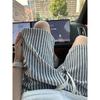 Shorts de Rayas Tejidos Estilo Retro Americano para Hombre, Shorts Casuales de Verano Sueltos de Cinco Puntos, Shorts de Longitud Media de Marca de Moda Estilo Chanel
