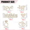 En Stock Al Por Mayor Anillos de Boda Virutas de Madera Bricolaje Día de San Valentín Decoraciones de Boda Confeti de Colores Decoraciones de Mesa