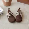 Zapatos Birkenstock para Niños 2026 Nueva Primavera Versátiles Zapatos de Cuero para Niñas Planos de Suela Suave de Moda Mocasines Retro Birkenstock