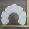 Novo algodão branco bordado gola redonda roupas infantis acessórios diy handmade acessórios de vestuário costura gola falsa renda