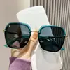 Óculos de Sol Gm para Mulheres, Modelo Novo Poligonal 2025, Estilo de Luxo, Proteção UV, Adequado para Rostos Grandes, Efeito Emagrecedor