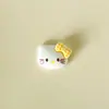 Laço Xadrez Fofo Nó Gato Desenho Animado Acessórios de Joias DIY Acessórios de Resina Cola Cremosa Fivela de Sapato com Furo Pacote de Materiais