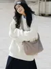 2026 Verano Nuevo Estilo Coreano Bolso Cruzado de Hombro de Gran Capacidad con Cuadros Negros y Grises y Encaje Bolso de Lona Simple de Moda para Mujer