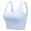Ropa interior de verano para niñas, sin marcas, para estudiantes, de longitud media, con sujetador antigolpes y almohadilla para el pecho.