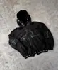 Moletom com Capuz Soltinho de Design Europeu e Americano com Ilhós Cruzados, Estilo Hip-Hop Harajuku Unissex, Moletom Ins para Outono e Inverno
