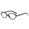 Marco de Gafas de Moda Ovalado Zhang Yuanying Mismo Estilo Versión Coreana Retro Marco de Gafas Liso Versátil para Mujeres Lentes Transparentes Nerd