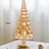 Árbol de Navidad de Cristal de Escritorio Luminoso Adornos Ins Decoración Atmósfera Festiva Fiesta Ventana Regalos de Navidad