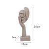 Escultura de figura abstrata de luxo moderno em estilo europeu de 25 cm, ornamentos de resina, artesanato, decoração de entrada para sala de estar