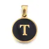 Collar con colgante de acero de titanio DIY de 26 letras inglesas de venta caliente, cadena redonda para clavícula para mujer, accesorios de joyería de acero inoxidable al por mayor