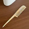 Pente de Cabelo Exquisito e Versátil com Cabo Longo de Acetato, Alta Qualidade, Não Danifica o Cabelo, Pente Grande, Antiestático, Pente Simples para Alisar o Cabelo