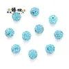 Venda Quente Transfronteiriça Broca de Bola com Furo Reto de 10mm Bola de Bayberry Contas Shambhala Acessórios de Cabelo DIY Acessórios para Pulseira Várias Cores