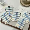 Estilo Fresco Banda Azul Sal Marina Banda de Goma de Alta Elasticidad Duradera Cuerda para el Cabello Sin Costuras para Mujer Adorno de Cabeza Simple para Cola de Caballo Alta