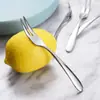 Acero Inoxidable 304 Vajilla Tenedor de Fruta Tenedor de Postre para el Hogar Tenedor de Dos Picos Tenedor de Postre Vajilla Occidental de Grado Alimenticio Venta al por Mayor