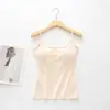 Camisola Estilo Cartoon para Realçar o Peito Feminino, Verão Slim-Fit, Peito Pequeno Parece Maior, com Bojos, Regata, Camada Base, Roupa Íntima