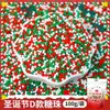 Decoração de Bolo de Natal Contas de Açúcar Atacado Basto de Natal Comestível Contas de Floco de Neve Azul e Branco Ingredientes para Assar Sobremesas