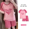 Pijama de Verano Transfronterizo Lindo de Dibujos Animados para Mujer Estilo Ins Traje de Manga Corta Ropa Exterior Suelta para Mujer Ropa para el Hogar