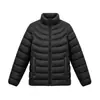 Chaqueta ligera de algodón para mujer con cuello alto para otoño e invierno, abrigo corto acolchado ligero de algodón curvo, prenda exterior para mujer para ir al trabajo, al por mayor en stock