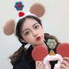 Headband de lavagem de rosto feminino Net vermelho bonito super fofo Mickey feminino dos desenhos animados pequenos Flor Beleza maquiagem headband engraçado orelha headband