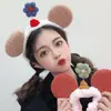 Diadema para lavar la cara para mujer Rojo de internet linda súper linda Mickey para mujer caricatura pequeña Flor Belleza maquillaje diadema divertida diadema con orejas